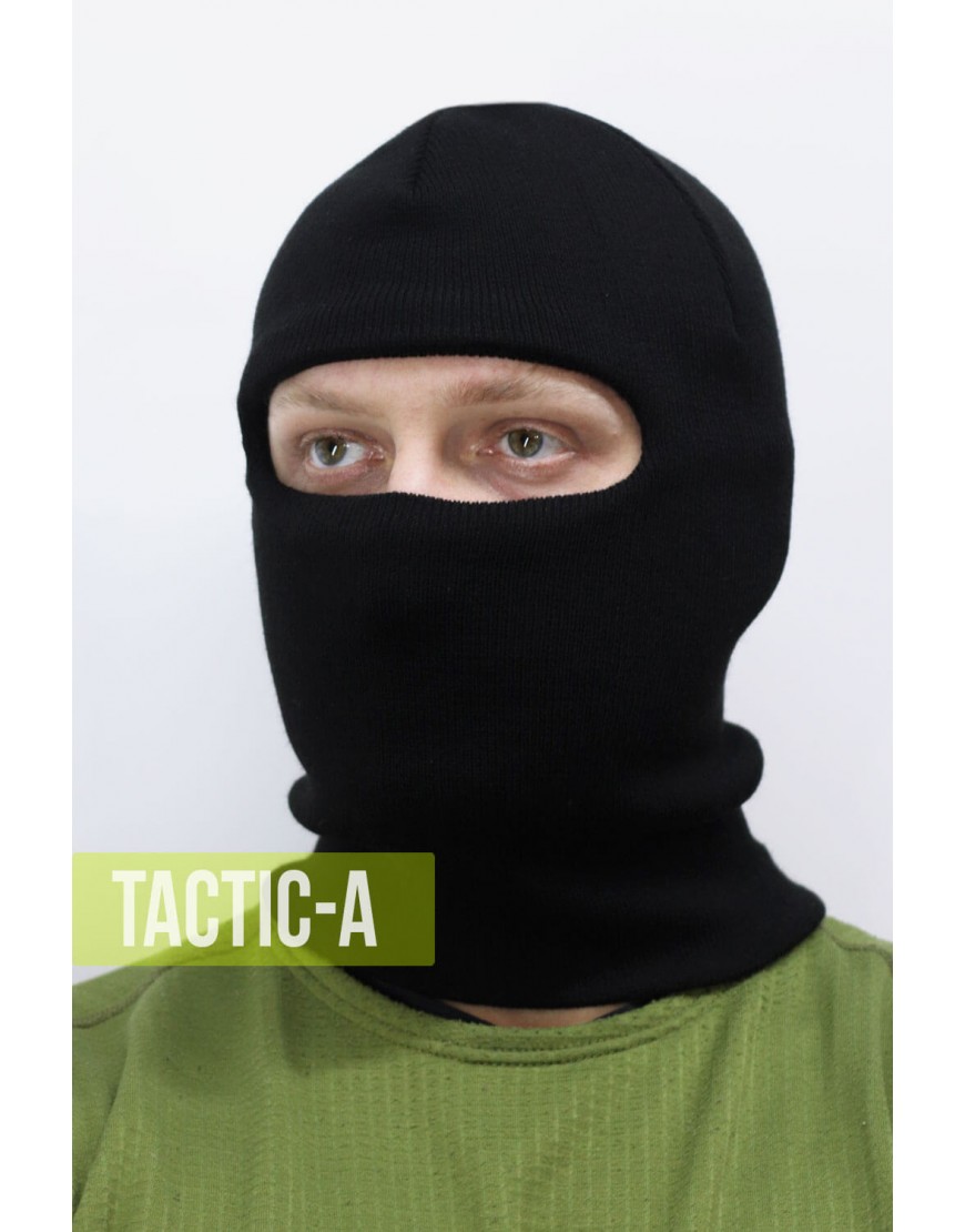 Балаклава маска черная вязаный трикотаж Soldier