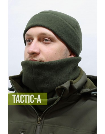 Флисовый бафф / шарф-труба олива Skipper