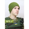 Трикотажная шапка олива Сasual