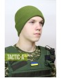 Трикотажная шапка олива Сasual
