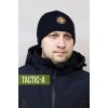 Вязаная шапка с кокардой ДСНС 