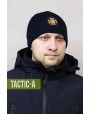 Вязаная шапка с кокардой ДСНС 