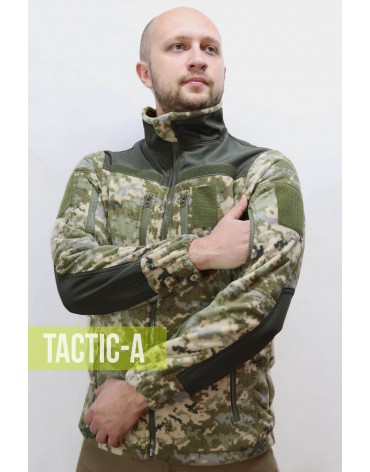 Флисовая кофта камуфляж пиксель Tactics 