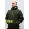 Флисовая кофта с капюшоном олива Hunter