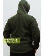 Флисовая кофта с капюшоном олива Hunter