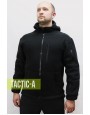 Черная флисовая кофта с капюшоном Hunter