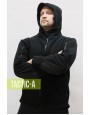 Черная флисовая кофта с капюшоном Hunter