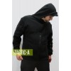 Черная флисовая кофта с капюшоном Hunter