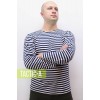 Тельняшка с длинным рукавом темно-синяя 