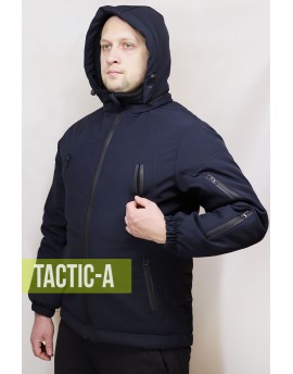 Утепленная куртка синяя софтшелл / softshell Strong Winter