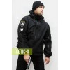 Черная куртка софтшелл Полиция / softshell Cage