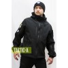 Черная куртка софтшелл Полиция / softshell Cage